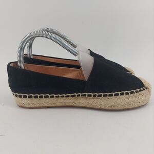 J.Crew Canvas espadrille flats Black Size 6.5